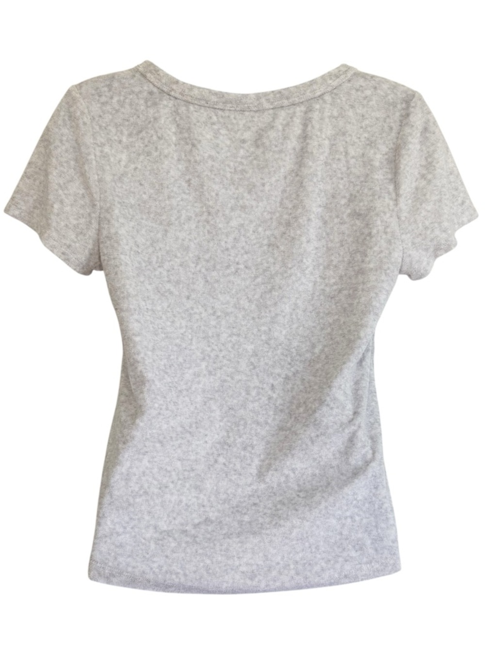 SATURDAY SUNDAY Anthropologie Terry Knit Tee Gray Short Sleeve Soft XS Basics - Picture 3 of 8